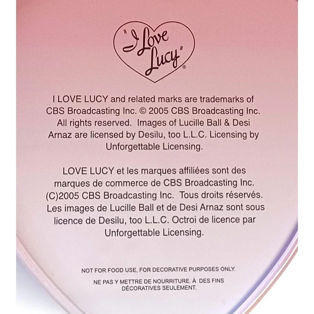 I Love Lucy Watch NWT Pink Band Chocolate Factory Job Switching Heart Tin